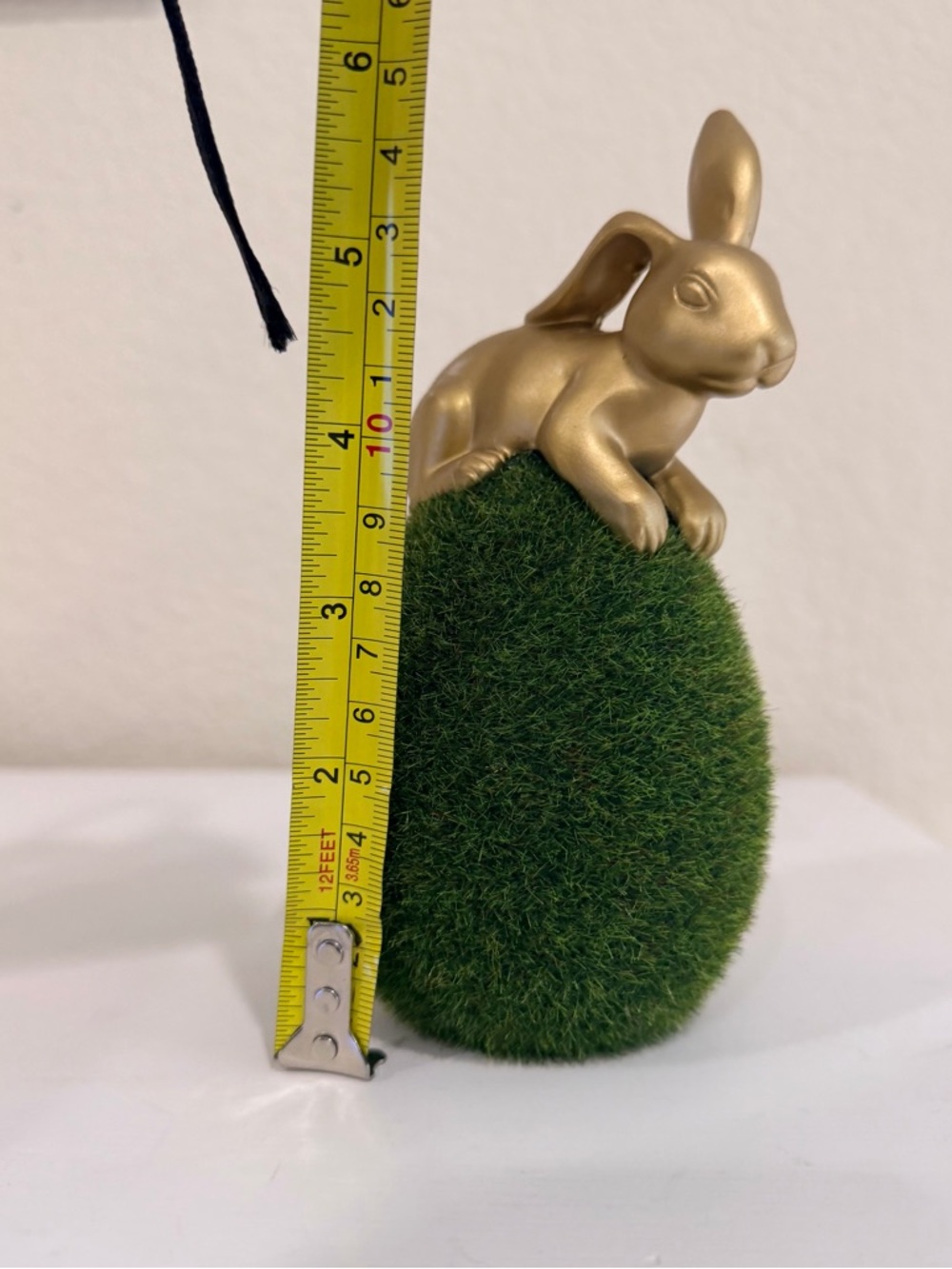 Easter Gold Bunny on Moss Egg - Picture 2 of 4